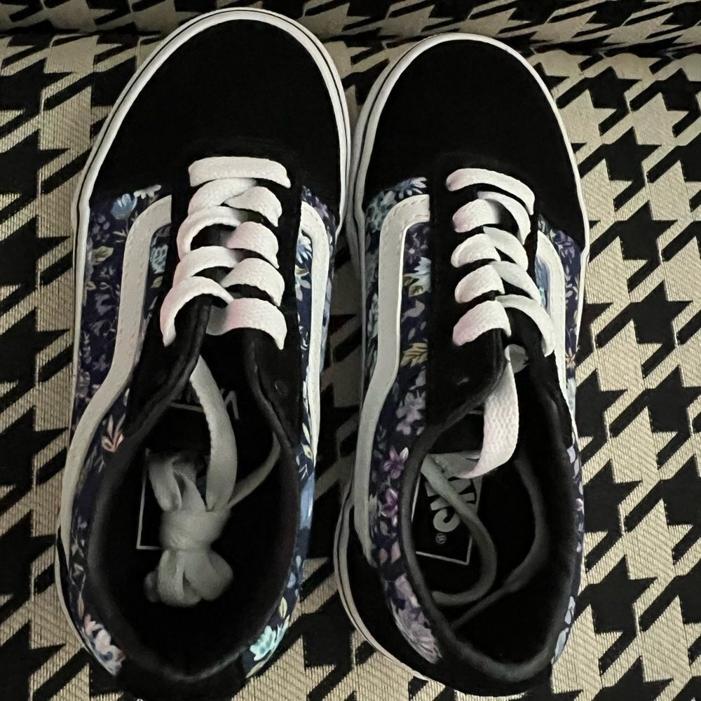 Vans Ward Moody Floral Sneakers-Girls Kids Size 12 - Picture 2 of 7